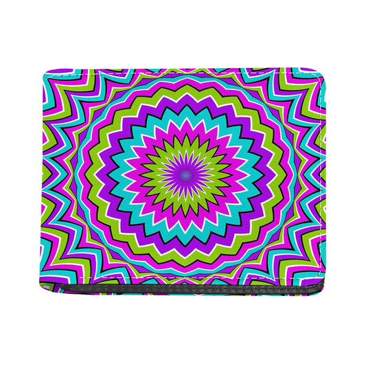 Dizzy Circle Moving Optical Illusion Bifold Wallet