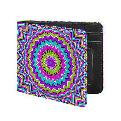 Dizzy Circle Moving Optical Illusion Bifold Wallet