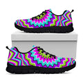 Dizzy Circle Moving Optical Illusion Black Running Shoes