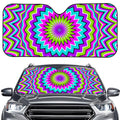 Dizzy Circle Moving Optical Illusion Car Windshield Sun Shade