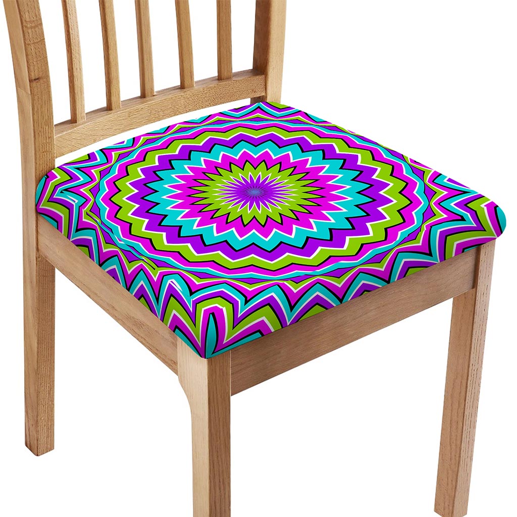 Dizzy Circle Moving Optical Illusion Chair Cushion Cover