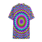 Dizzy Circle Moving Optical Illusion Cotton Hawaiian Shirt
