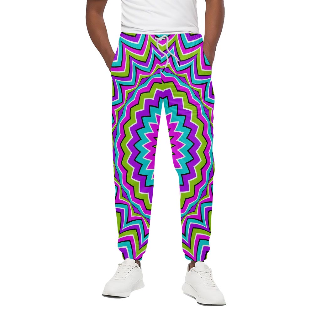 Dizzy Circle Moving Optical Illusion Cotton Pants