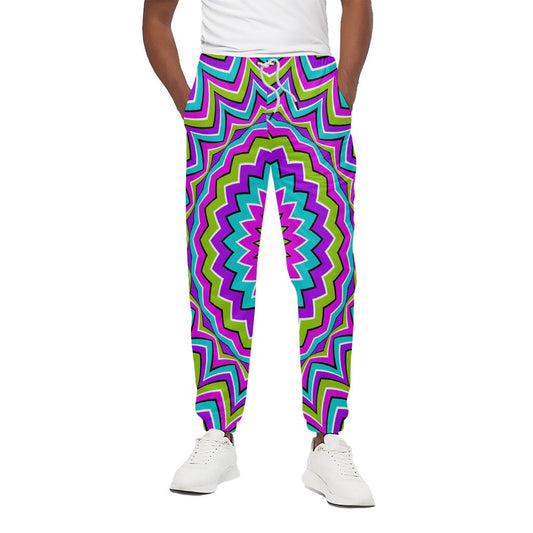 Dizzy Circle Moving Optical Illusion Cotton Pants
