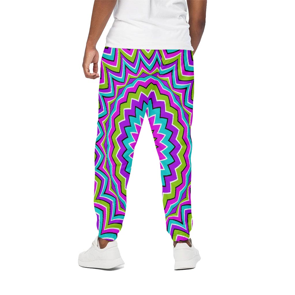 Dizzy Circle Moving Optical Illusion Cotton Pants
