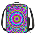 Dizzy Circle Moving Optical Illusion Crossbody Lunch Bag