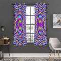 Dizzy Circle Moving Optical Illusion Grommet Curtain Panels