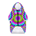 Dizzy Circle Moving Optical Illusion Dog Zip Up Hoodie