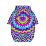 Dizzy Circle Moving Optical Illusion Dog Zip Up Hoodie