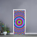 Dizzy Circle Moving Optical Illusion Door Sticker