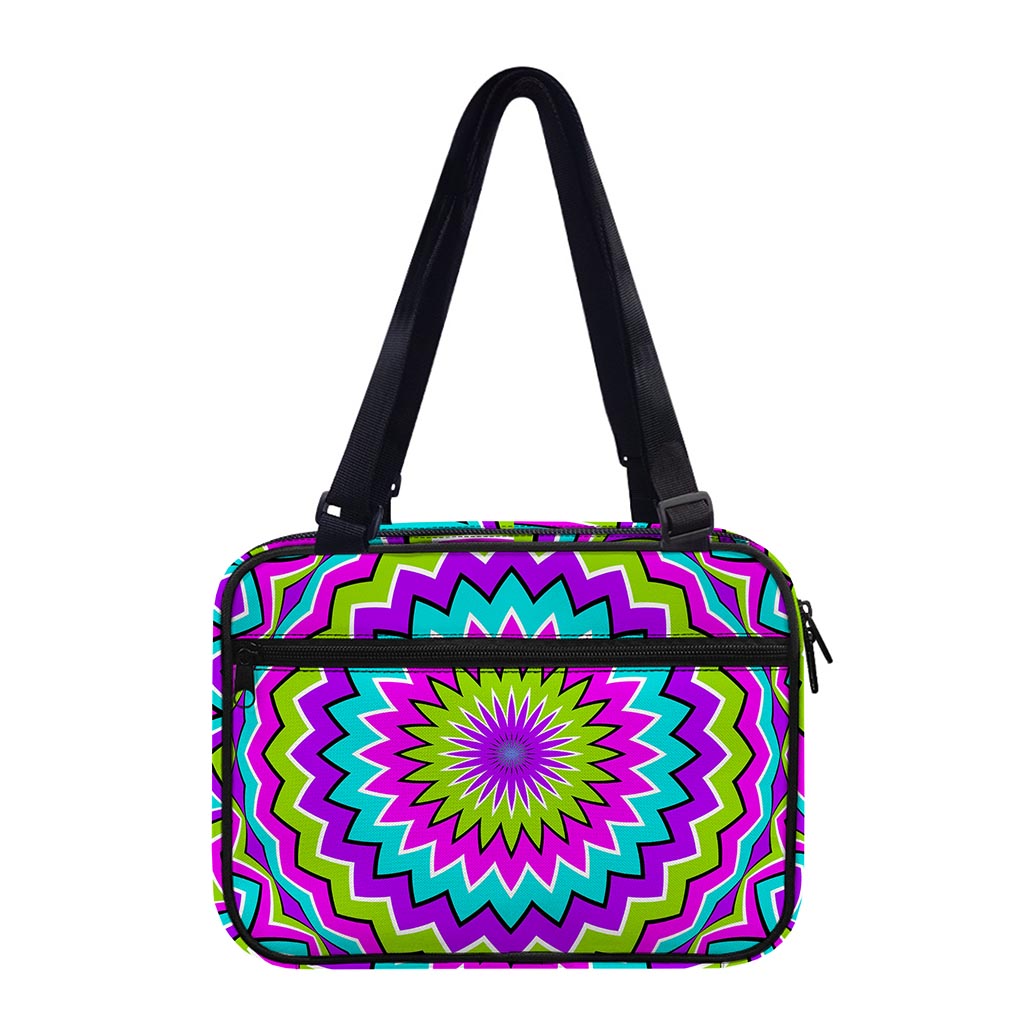 Dizzy Circle Moving Optical Illusion Double Strap Bible Bag