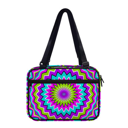 Dizzy Circle Moving Optical Illusion Double Strap Bible Bag