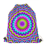 Dizzy Circle Moving Optical Illusion Drawstring Bag