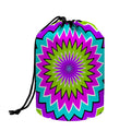 Dizzy Circle Moving Optical Illusion Drawstring Makeup Bag