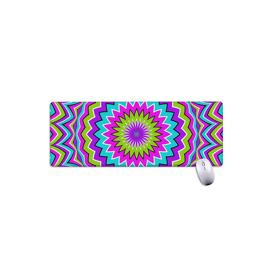 Dizzy Circle Moving Optical Illusion Extended Mouse Pad