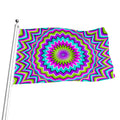 Dizzy Circle Moving Optical Illusion Flag