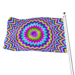 Dizzy Circle Moving Optical Illusion Flag