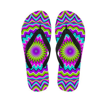 Dizzy Circle Moving Optical Illusion Flip Flops