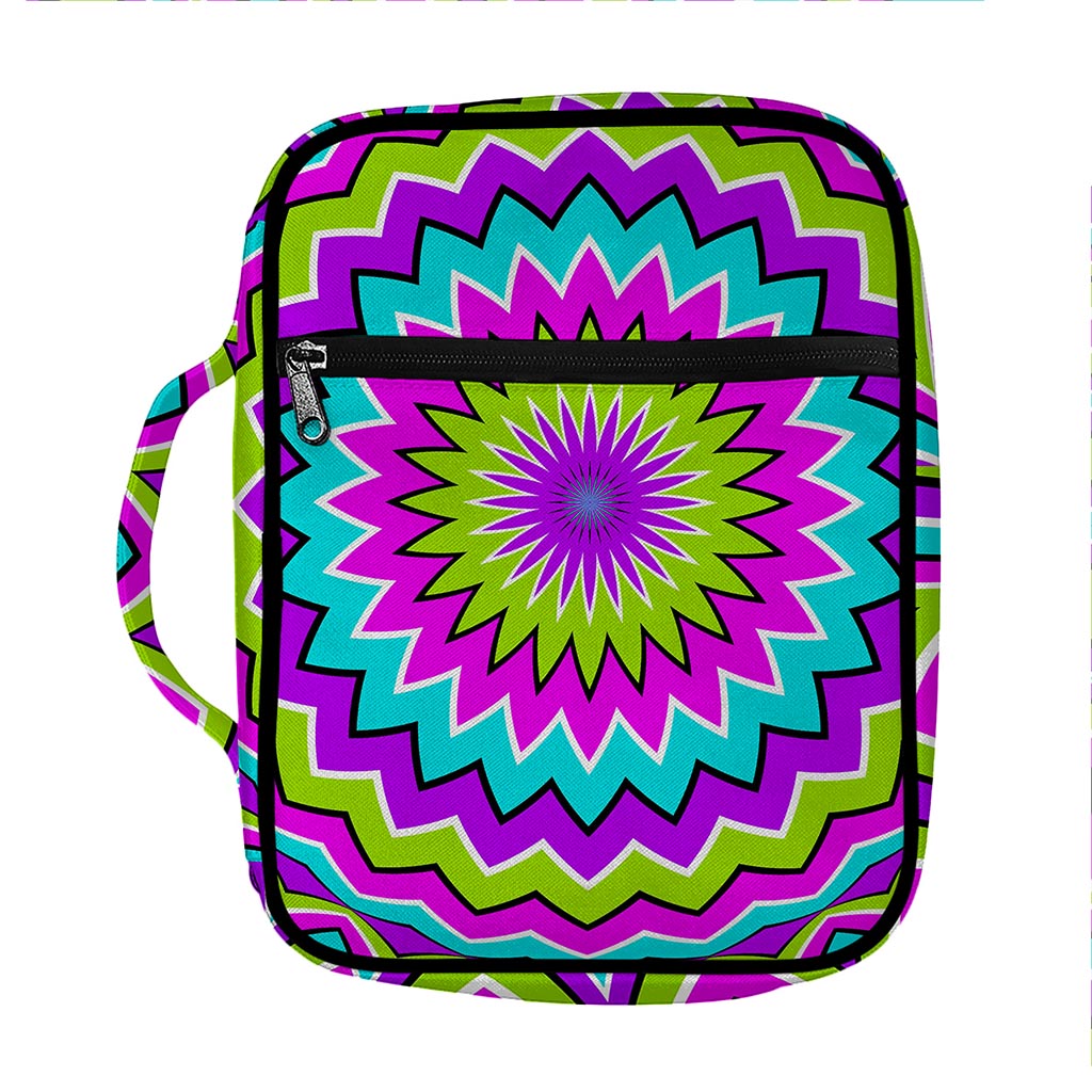 Dizzy Circle Moving Optical Illusion Front Pocket Bible Bag