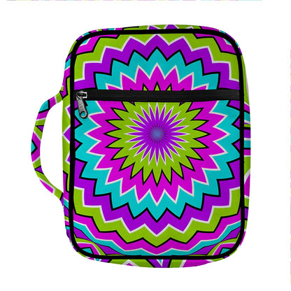 Dizzy Circle Moving Optical Illusion Front Pocket Bible Bag