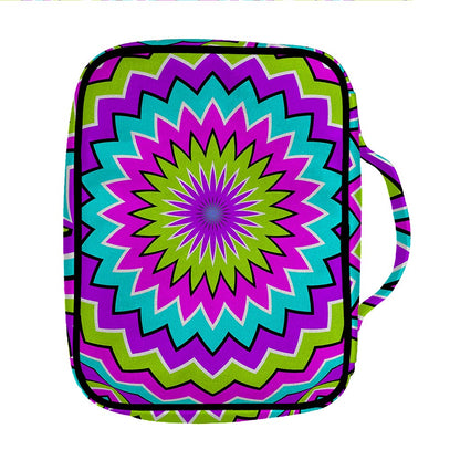 Dizzy Circle Moving Optical Illusion Front Pocket Bible Bag