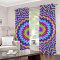 Dizzy Circle Moving Optical Illusion Grommet Curtains