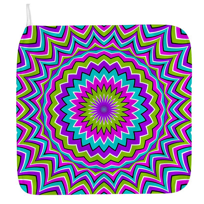 Dizzy Circle Moving Optical Illusion Hand Towel