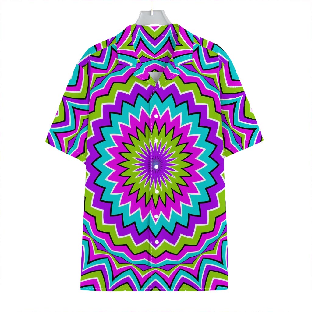 Dizzy Circle Moving Optical Illusion Hawaiian Shirt