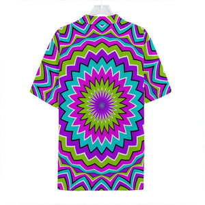 Dizzy Circle Moving Optical Illusion Hawaiian Shirt