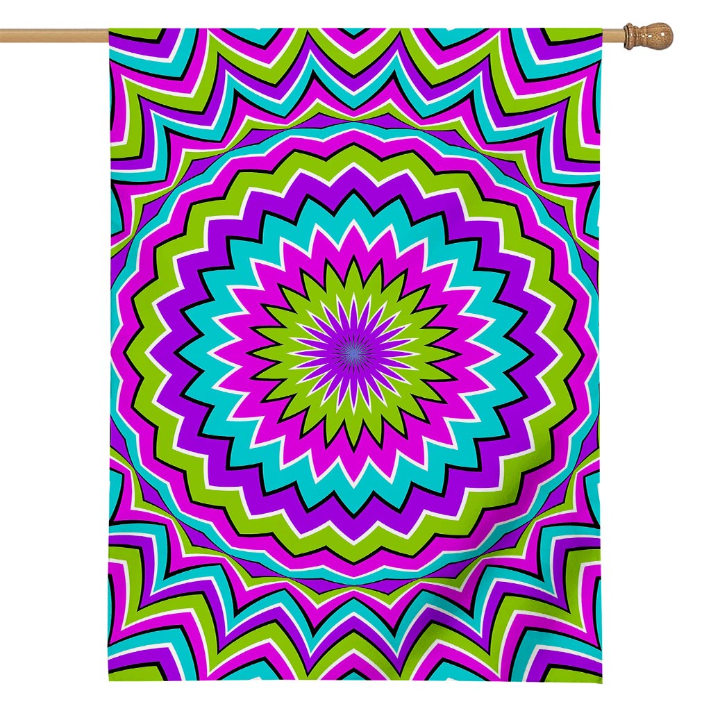 Dizzy Circle Moving Optical Illusion House Flag