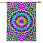 Dizzy Circle Moving Optical Illusion House Flag