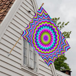 Dizzy Circle Moving Optical Illusion House Flag