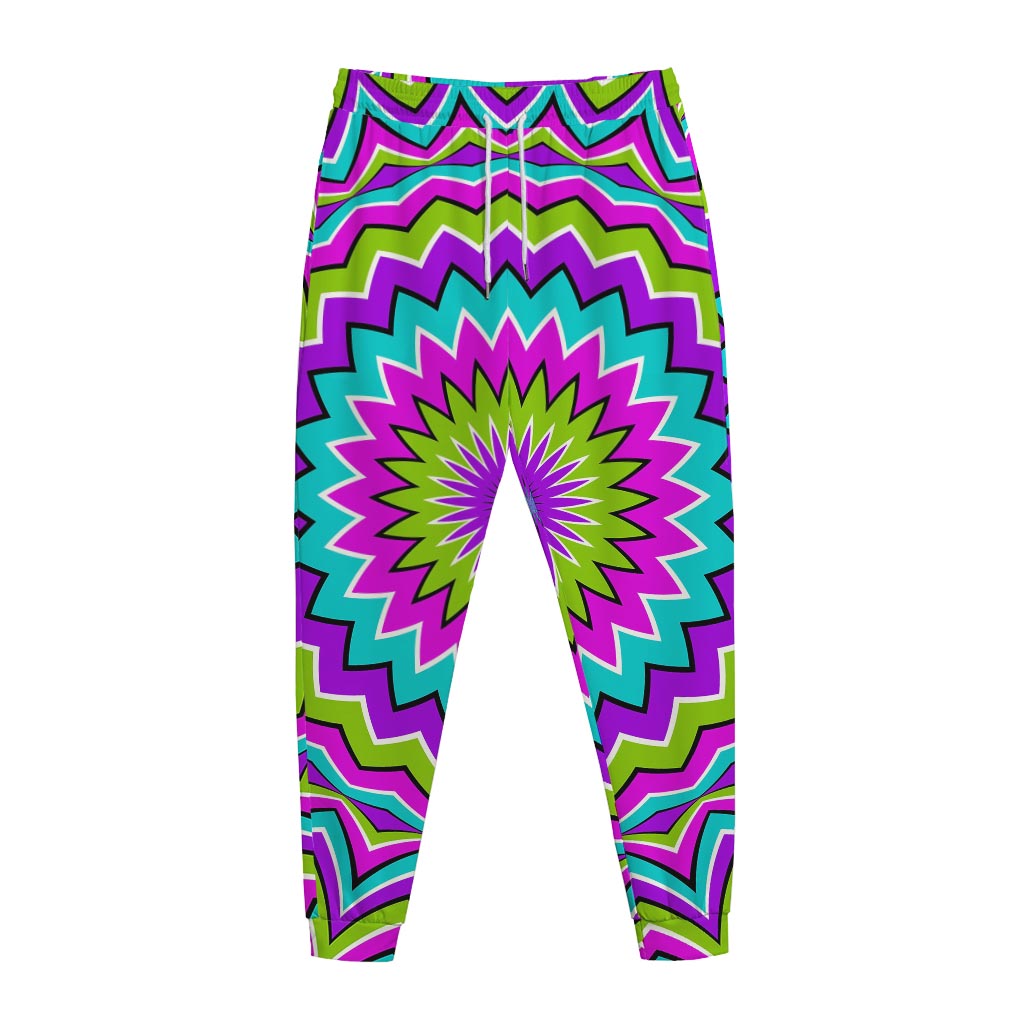 Dizzy Circle Moving Optical Illusion Jogger Pants