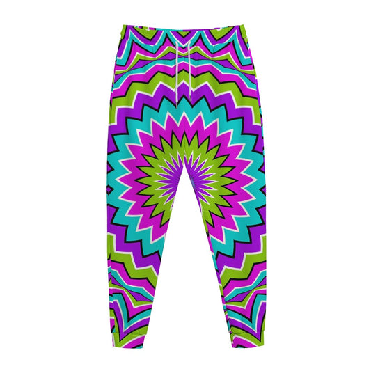 Dizzy Circle Moving Optical Illusion Jogger Pants