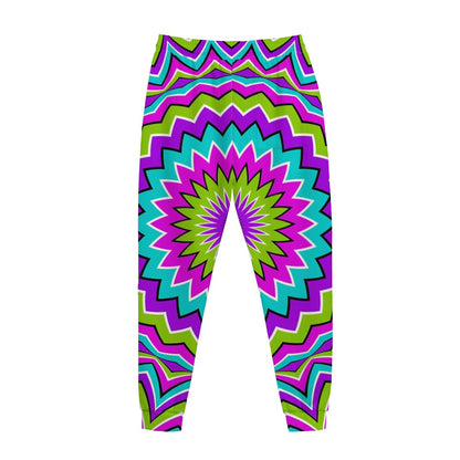 Dizzy Circle Moving Optical Illusion Jogger Pants