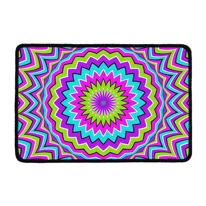 Dizzy Circle Moving Optical Illusion Kitchen Mat