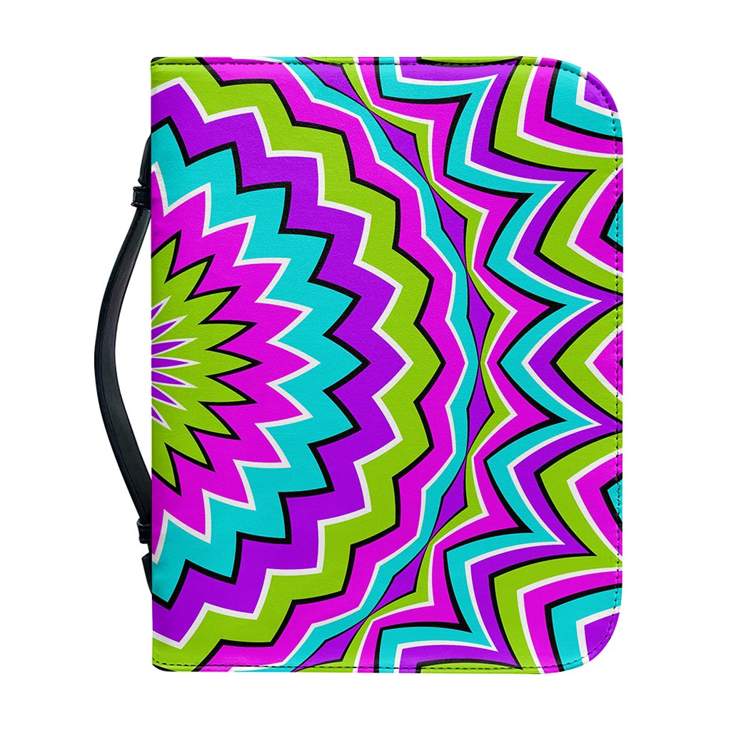 Dizzy Circle Moving Optical Illusion Leather Bible Cover