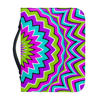 Dizzy Circle Moving Optical Illusion Leather Bible Cover