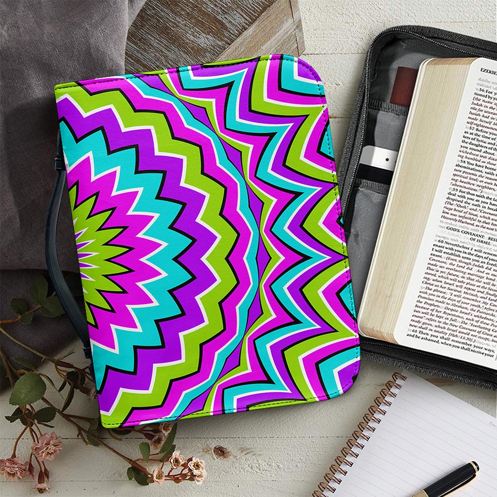 Dizzy Circle Moving Optical Illusion Leather Bible Cover