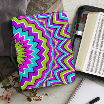 Dizzy Circle Moving Optical Illusion Leather Bible Cover