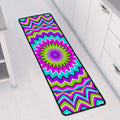 Dizzy Circle Moving Optical Illusion Long Kitchen Mat