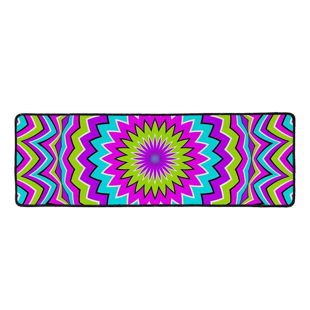 Dizzy Circle Moving Optical Illusion Long Kitchen Mat