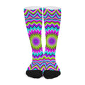 Dizzy Circle Moving Optical Illusion Long Socks