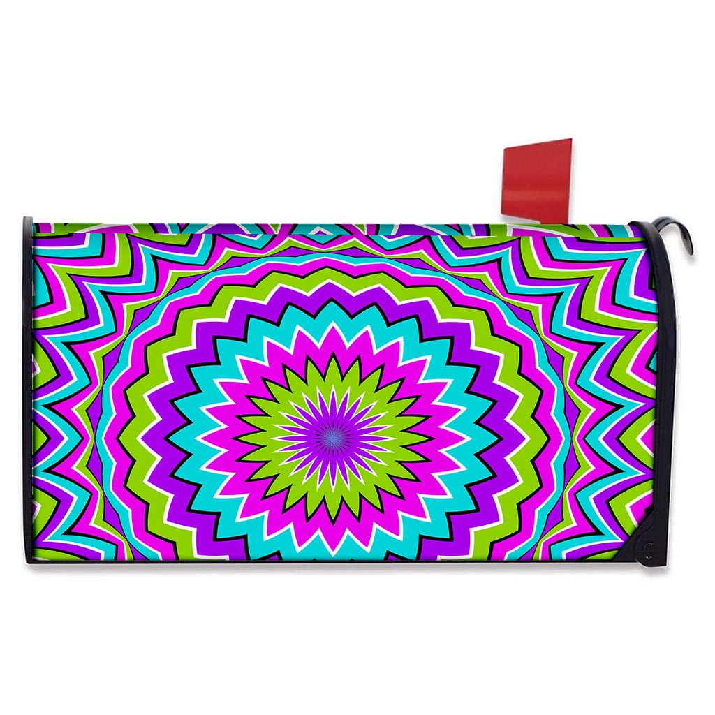 Dizzy Circle Moving Optical Illusion Mailbox Cover