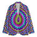 Dizzy Circle Moving Optical Illusion Men's Blazer