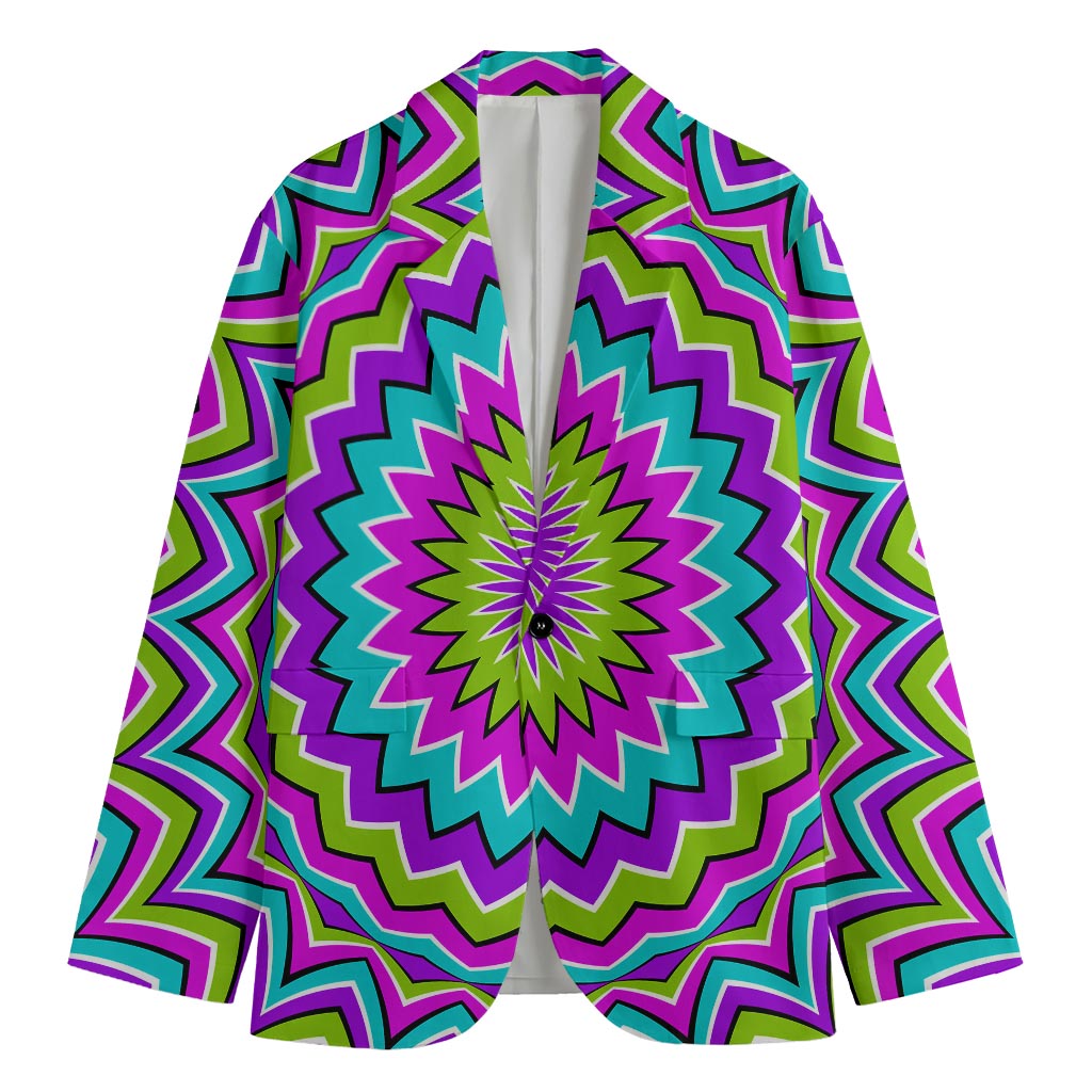 Dizzy Circle Moving Optical Illusion Men's Blazer
