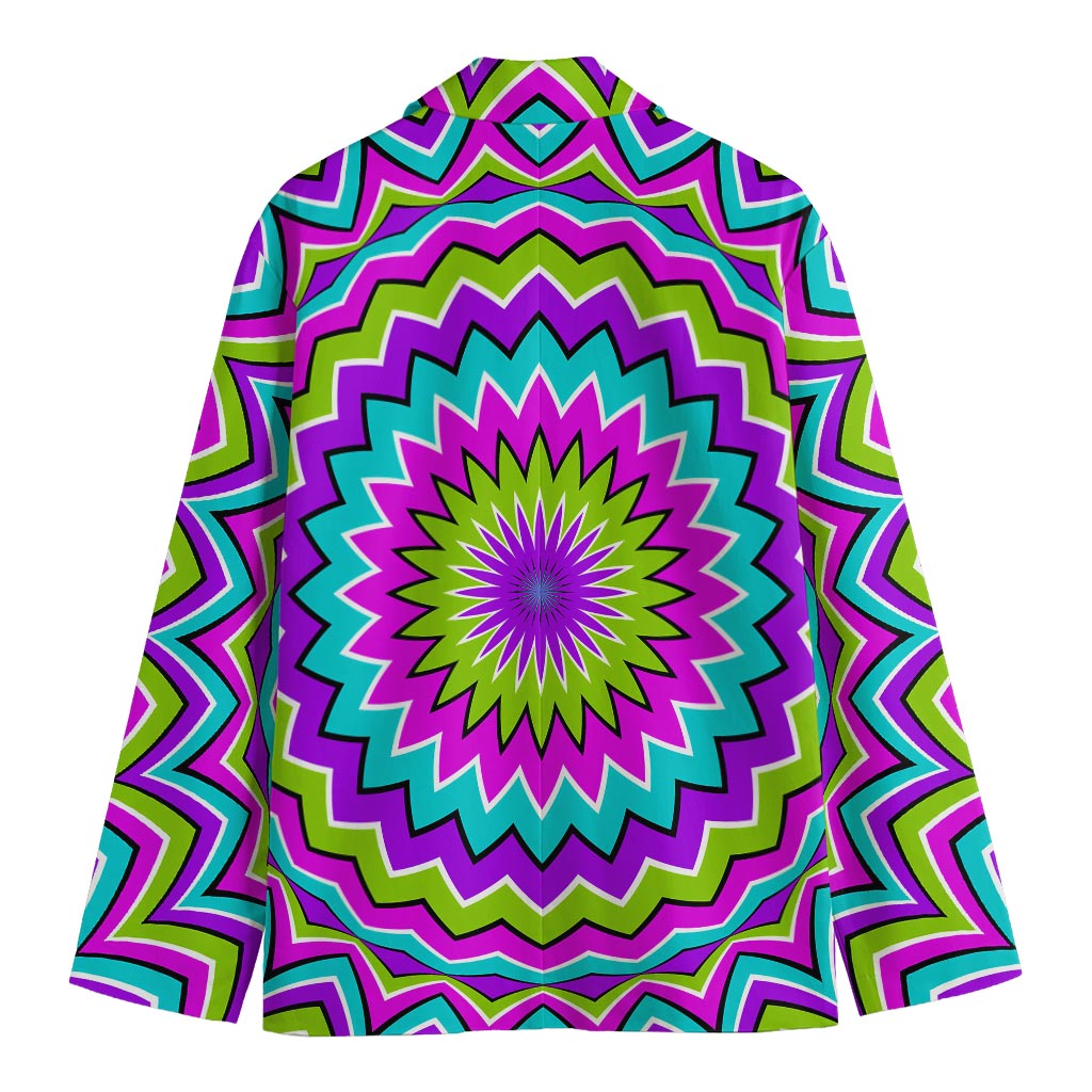 Dizzy Circle Moving Optical Illusion Men's Blazer