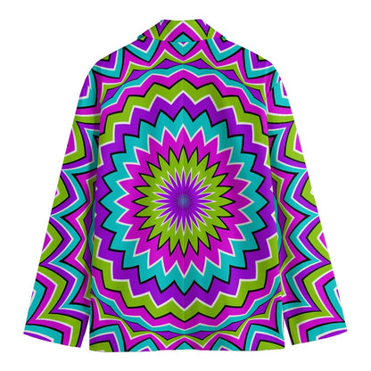 Dizzy Circle Moving Optical Illusion Men's Blazer