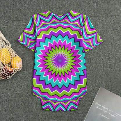 Dizzy Circle Moving Optical Illusion Men's Bodysuit