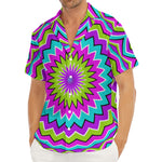 Dizzy Circle Moving Optical Illusion Men's Deep V-Neck Shirt